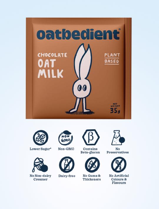 Oatbedient Chocolate Oat Milk 24s x 35g  